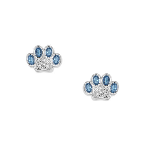 Luxoia - Seinerzeit Blue Paw Pfoten Ohrstecker - SZA-2994-492