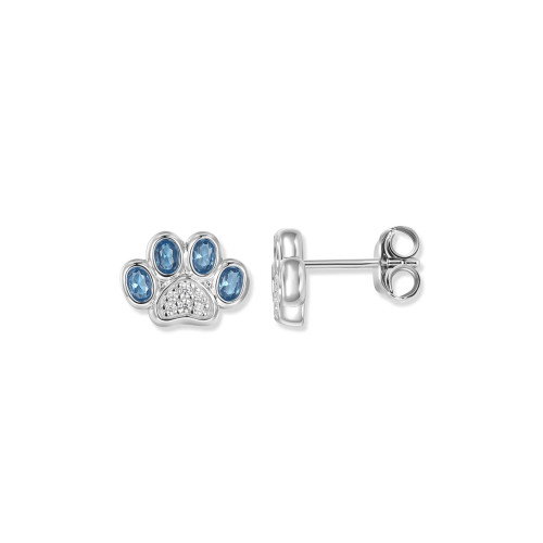 Luxoia - Seinerzeit Blue Paw Pfoten Ohrstecker - SZA-2994-492
