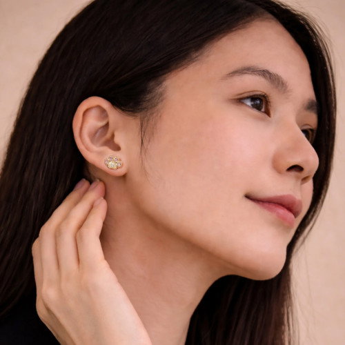 Luxoia - Seinerzeit Blush Paw Pfoten Ohrstecker - SZA-2968-492