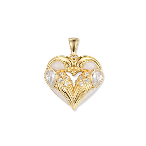 Luxoia - Seinerzeit Crystal Birds Herz Anhänger - SZA-3960-499