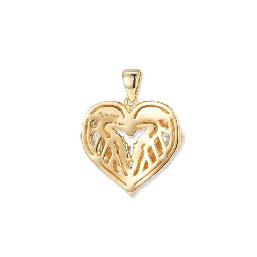 Luxoia - Seinerzeit Crystal Birds Herz Anhänger - SZA-3960-499