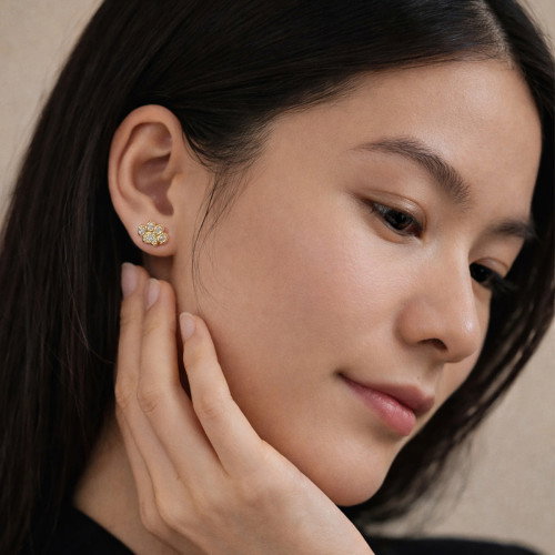 Luxoia - Seinerzeit Crystal Paw Pfoten Ohrstecker - SZA-2960-492