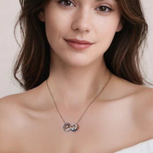 Luxoia - Seinerzeit Duo Delfin Infinity Anhänger - SZA-3995-490