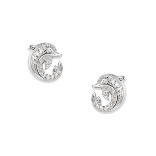 Luxoia - Seinerzeit White Delfin Infinity Ohrstecker - SZA-2990-490