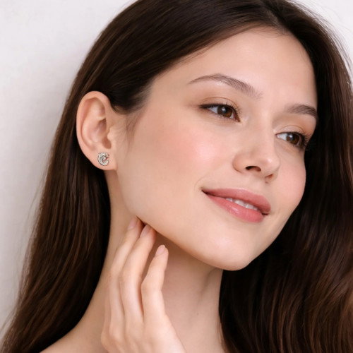 Luxoia - Seinerzeit White Delfin Infinity Ohrstecker - SZA-2990-490