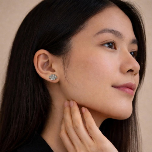 Luxoia - Seinerzeit White Paw Pfoten Ohrstecker - SZA-2990-492