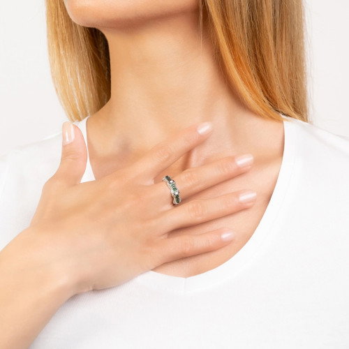 Luxoia - Seinerzeit Emerald Bambus Ring - SZA-1990-322