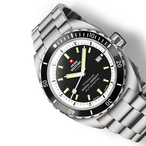 Luxoia - Swiss Military by Chrono Automatic Titanium 300 Lightweight - SMA34100.02