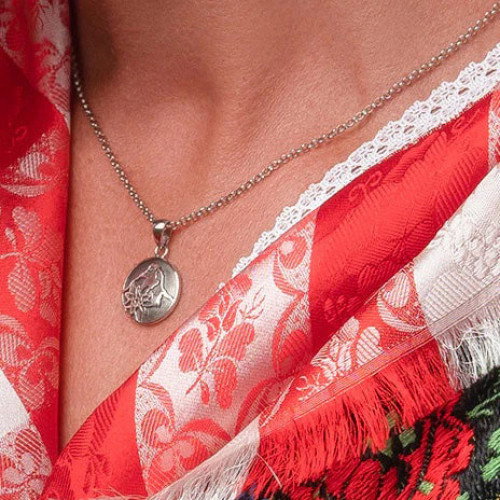 Luxoia - Gexist Matterhorn und Edelweiss Halskette - N 7009