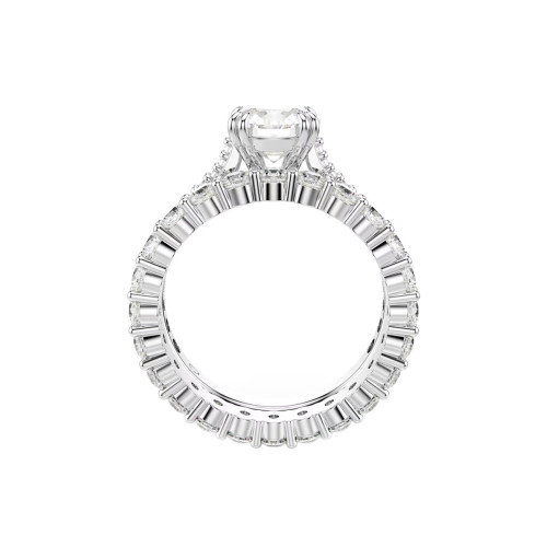 Luxoia - Swarovski Stilla Ring Set Rundschliff Weiss Rhodiniert