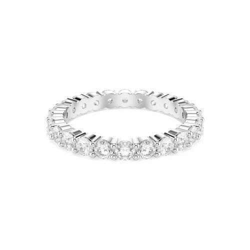 Luxoia - Swarovski Stilla Ring Set Rundschliff Weiss Rhodiniert