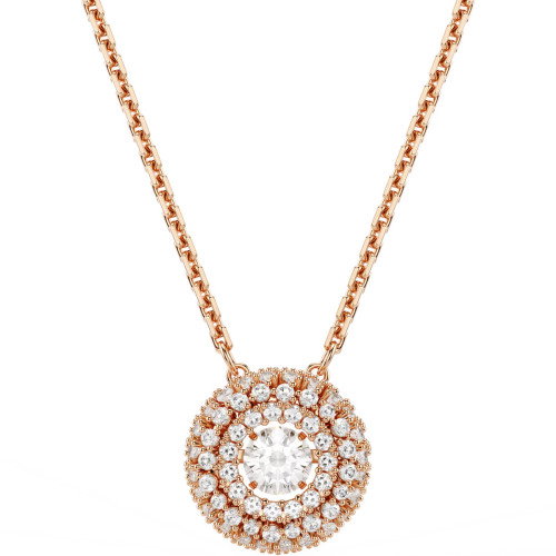 Luxoia - Swarovski Sublima Halskette Rundschliff Weiss 18K roségoldbeschichtet - 5764190