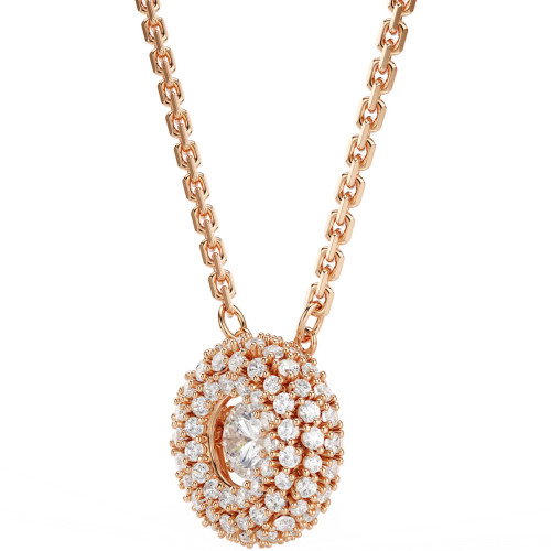 Luxoia - Swarovski Sublima Halskette Rundschliff Weiss 18K roségoldbeschichtet - 5764190