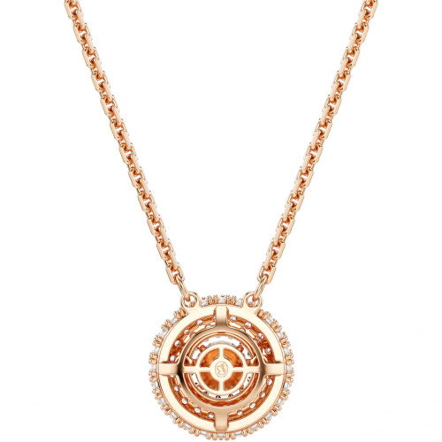 Luxoia - Swarovski Sublima Halskette Rundschliff Weiss 18K roségoldbeschichtet - 5764190
