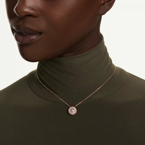 Luxoia - Swarovski Sublima Halskette Rundschliff Weiss 18K roségoldbeschichtet - 5764190