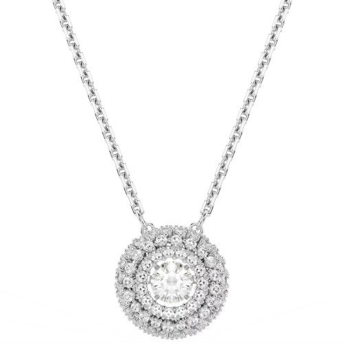 Luxoia - Swarovski Sublima Halskette Rundschliff Weiss Rhodiniert - 5738246