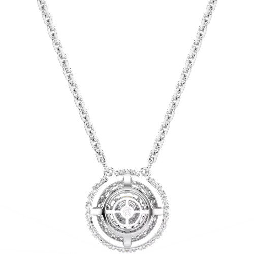 Luxoia - Swarovski Sublima Halskette Rundschliff Weiss Rhodiniert - 5738246