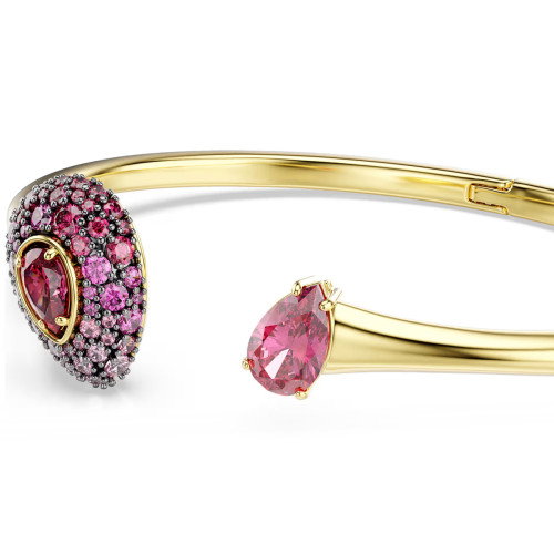 Luxoia - Swarovski Sublima Armreif Tropfenschliff Rot 18K goldbeschichtet