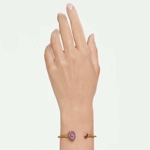 Luxoia - Swarovski Sublima Armreif Tropfenschliff Rot 18K goldbeschichtet