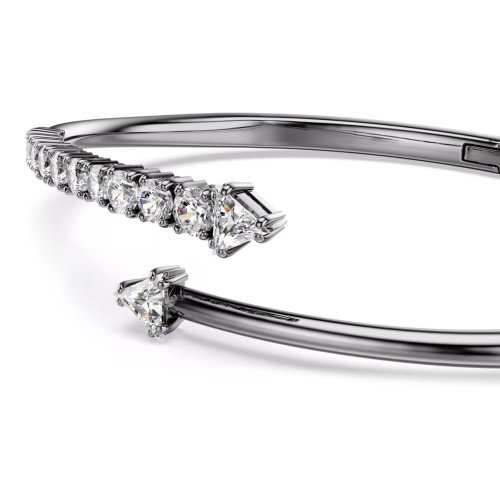 Luxoia - Swarovski Sublima Armreif Weiss Rutheniert