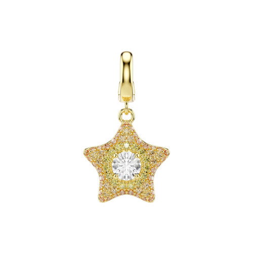 Luxoia - Swarovski Sublima Charm Rundschliff Stern Gelb 18K goldbeschichtet - 5755514