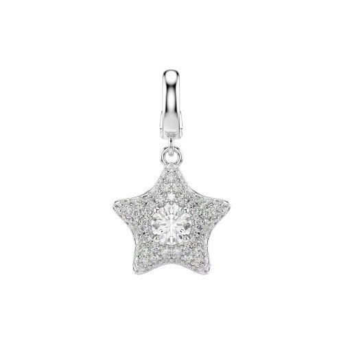 Luxoia - Swarovski Sublima Charm Rundschliff Stern Weiss Rhodiniert - 5760562