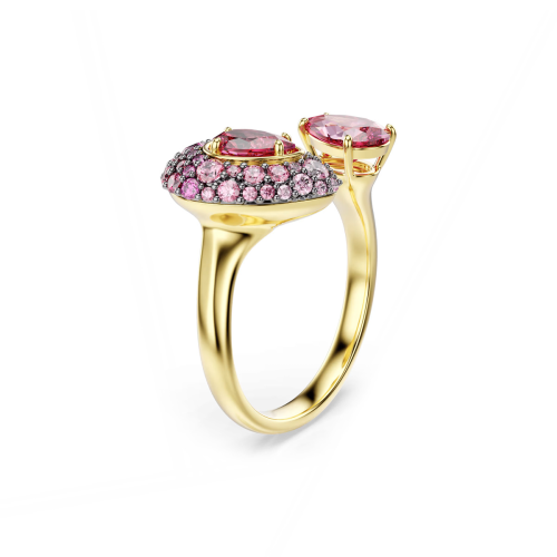 Luxoia - Swarovski Sublima Cocktail Ring Tropfenschliff Rot 18K goldbeschichtet