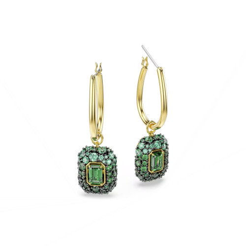Luxoia - Swarovski Sublima Drop Ohrhänger Oktagon Schliff Grün 18K goldbeschichtet - 5752890