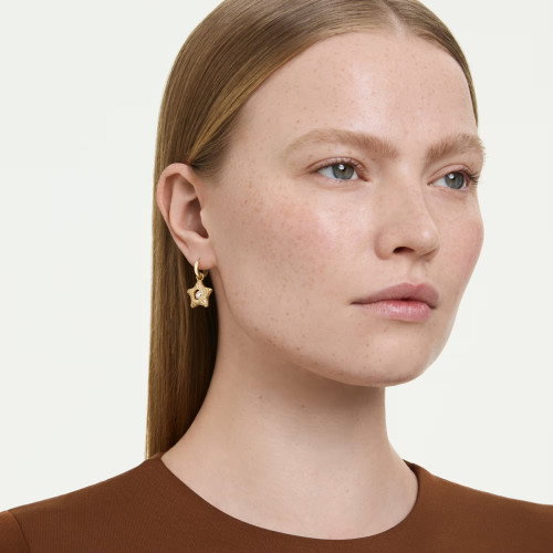 Luxoia - Swarovski Sublima Drop Ohrhänger Rundschliff Stern Mehrfarbig 18K goldbeschichtet - 5755274