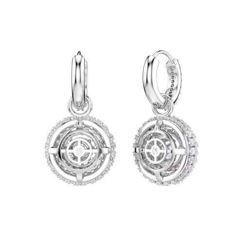 Luxoia - Swarovski Sublima Drop Ohrhänger Rundschliff Weiss Rhodiniert - 5738193