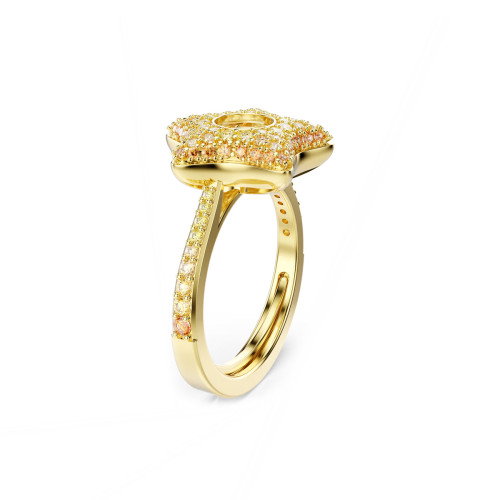 Luxoia - Swarovski Sublima Ring Rundschliff Stern Mehrfarbig 18K goldbeschichtet