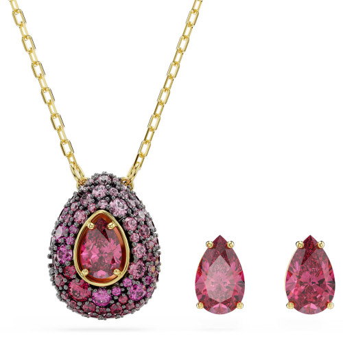 Luxoia - Swarovski Sublima Set Tropfenschliff Rot 18K goldbeschichtet - 5752883