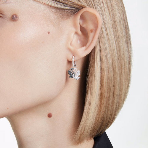 Luxoia - Swarovski Swan Drop Ohrhänger Schwan Schwarz - 5705728