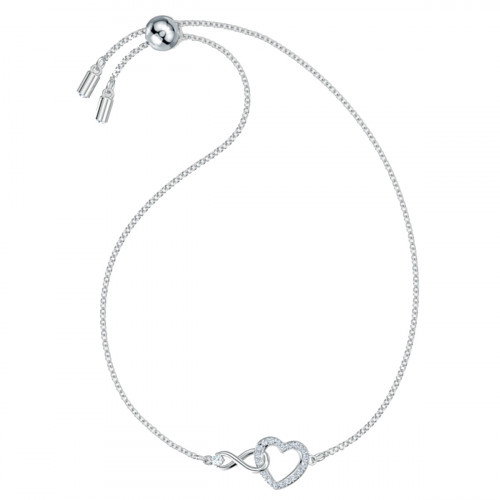 Luxoia - Swarovski Hyperbola Armband Unendlichzeichen und Herz Weiss Rhodiniert - 5524421