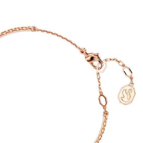 Luxoia - Swarovski Swan Armreif Schwan Schwarz Roségold Legierungsschicht