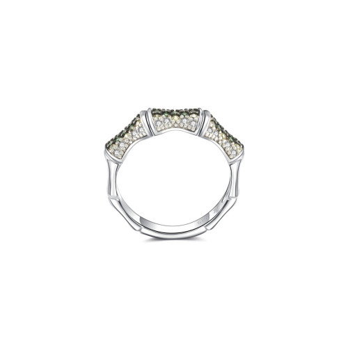 Luxoia - Seinerzeit Emerald Bambus Ring - SZA-1990-322