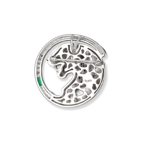 Luxoia - Seinerzeit Jasper Leoparden Anhänger/Brosche - SZA-3990-410