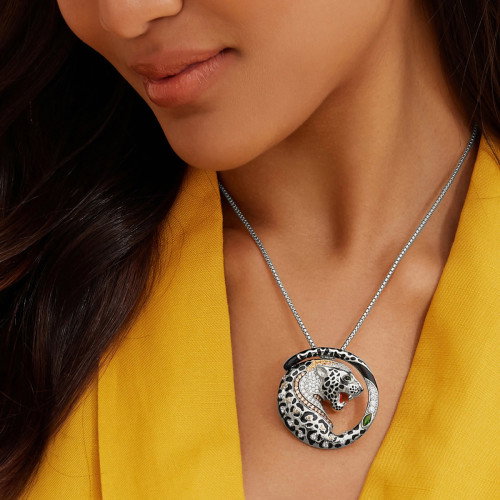 Luxoia - Seinerzeit Jasper Leoparden Anhänger/Brosche - SZA-3990-410