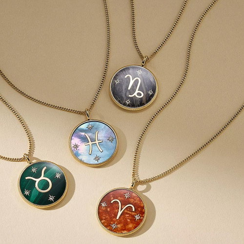 Luxoia - Fossil Zodiac Capricorn Halskette - JF04847710