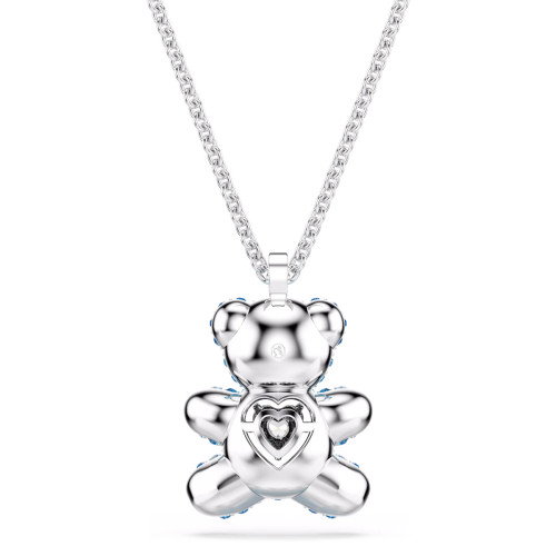 Luxoia - Swarovski Teddy Halskette Bär Blau Rhodiniert - 5737620
