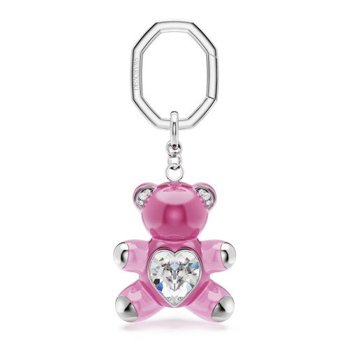 Luxoia - Swarovski Teddy Schlüsselanhänger Bär Rosa Rhodiniert - 5735365