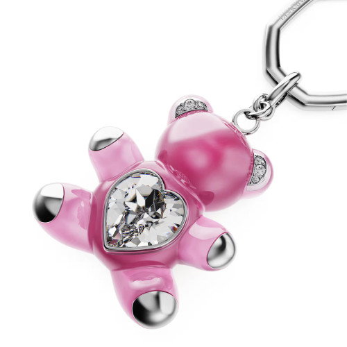 Luxoia - Swarovski Teddy Schlüsselanhänger Bär Rosa Rhodiniert - 5735365