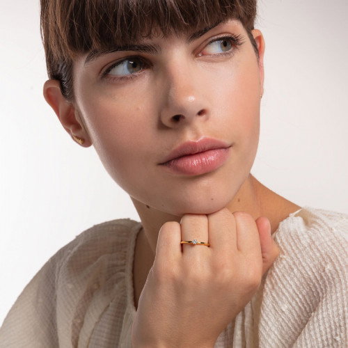 Luxoia - Thomas Sabo Ring Weisser Stein Gold - TR2312-414-14