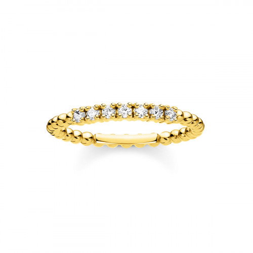 Luxoia - Thomas Sabo Ring Kugeln Mit Weissen Steinen Gold - TR2323-414-14