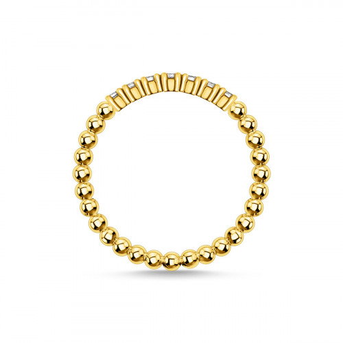 Luxoia - Thomas Sabo Ring Kugeln Mit Weissen Steinen Gold - TR2323-414-14