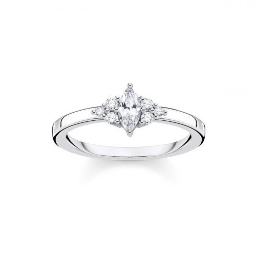 Luxoia - Thomas Sabo Ring Vintage Weisse Steine Silber - TR2325-051-14