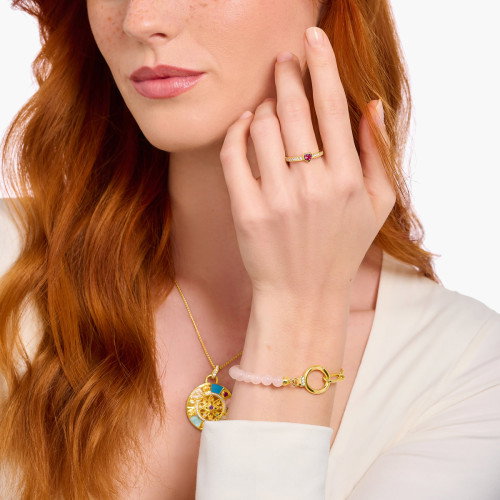 Luxoia - Thomas Sabo Solitärring mit rotem Stein in Herzschliff Silber - TR2448-995-10