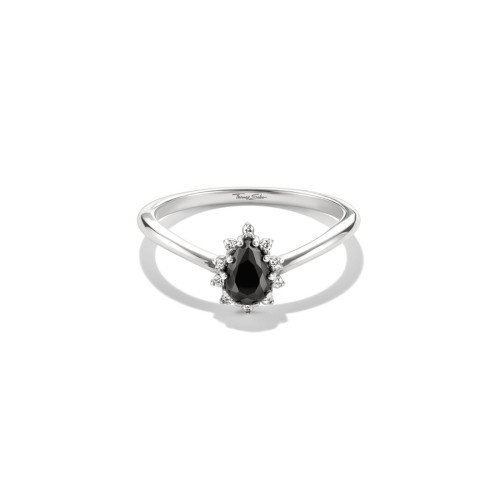 Luxoia - Thomas Sabo Ring True Romance Schwarzer Tropfen Zirkonia Silber - TR2479-643-11