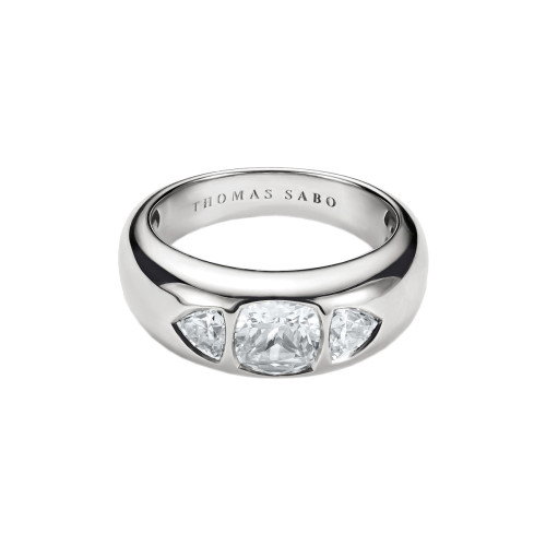 Luxoia - Thomas Sabo Ring mit facettierten weissen Zirkoniasteinen Bold Elegance Silber - TR2525-051-14