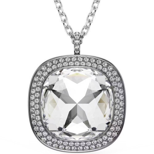Luxoia - Swarovski Una Angelic Halskette und Brosche Kissenschliff Weiss Metall Mix - 5751324